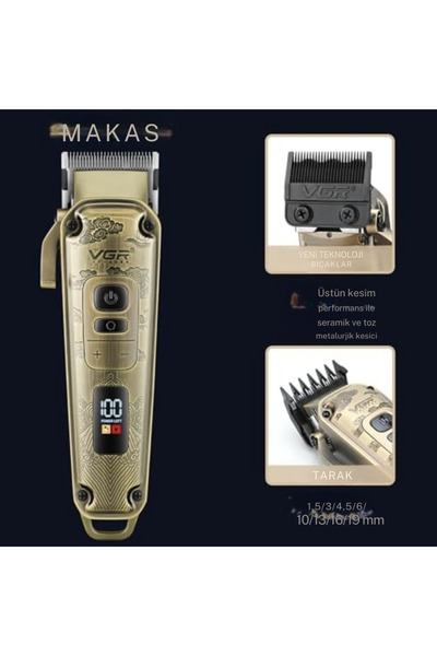 farissu VGR V-643 profesyonel saç düzeltici erkekler için Set elektrikli yıkanabilir sakal saç kesme