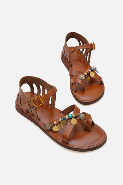 Corridor Italy - Günlük Kadın Hakiki Deri Sandalet