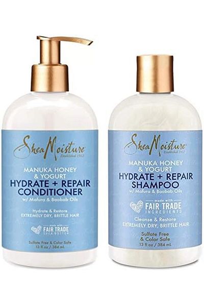 Shea Moisture Hydrate & Repair Conditioner For Damaged Hair Manuka Honey & Yogurt Shea Butter Shampo