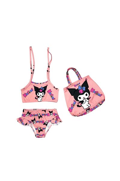 Bebetopya Character Girl's Baby Bikini and Beach Bag Swimsuit Set