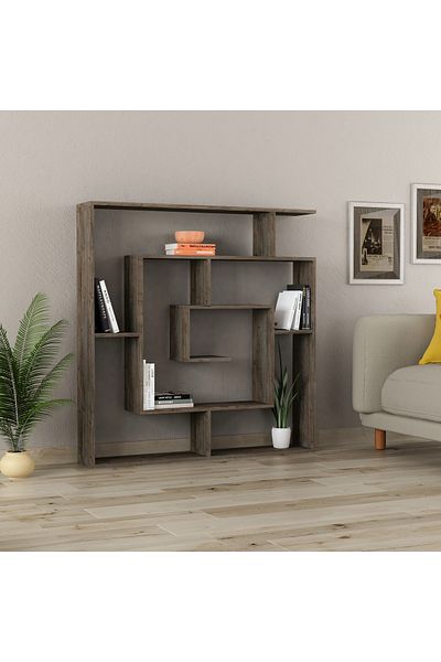 Mourah Home Labirent 6-Tier Bookcase – Floor Book Shelf & Display Cabinet for Any Room