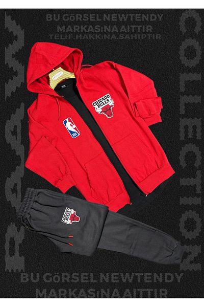 Minikelya Chigago Bulls Team Sweat Tracksuit for Fans Combine Set 2 Items