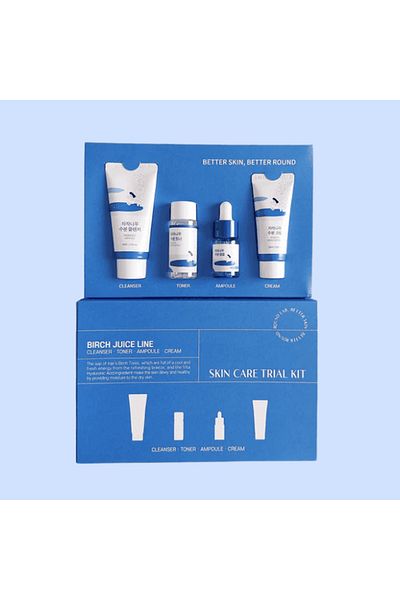 Round Lab Set Trial Kit Round Lab Birch Juice, gel + toner + serum + cream