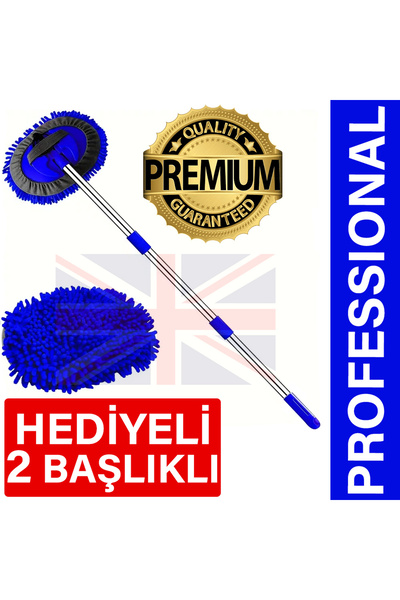 Jo Moyner Teleskopik Mikrofiber Araba Yıkama Fırçası Uzun Saplı Fırçası Oto M...