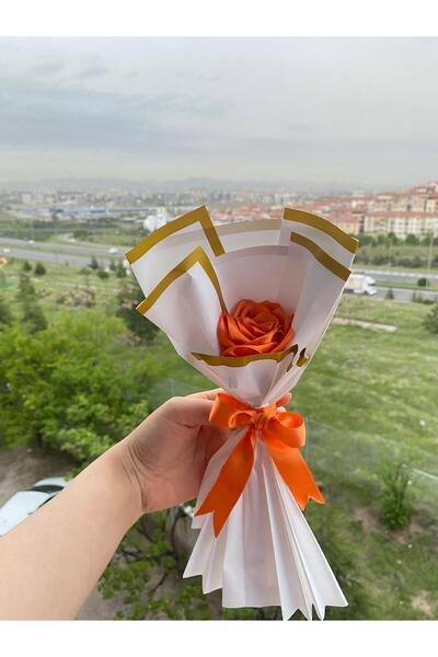 Yıldızköşesi Solmayan Gül Buketi Tekli Buket Yapay Buket Çiçek Buketi Sevgiliye Hediye (NOT YAZILIR)