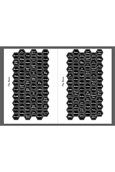 Carat Home Black 120 Pieces Spice Pulses Nuts Jar Label Sticker (Water Resistant)