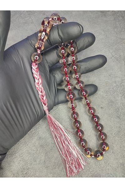 Mos Tespih High-End Tightening Amber Prayer Beads with Rope Tassels