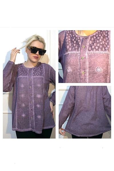 anne moda ankara Calitate superioară, autentică 100% bumbac, fără lycra, mâneci lungi, cămașă/cămașă