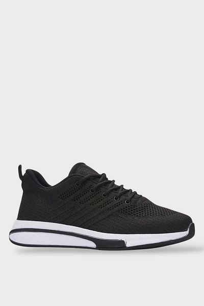 Liger Unisex Ασπρόμαυρα καλοκαιρινά πλεκτά αθλητικά παπούτσια