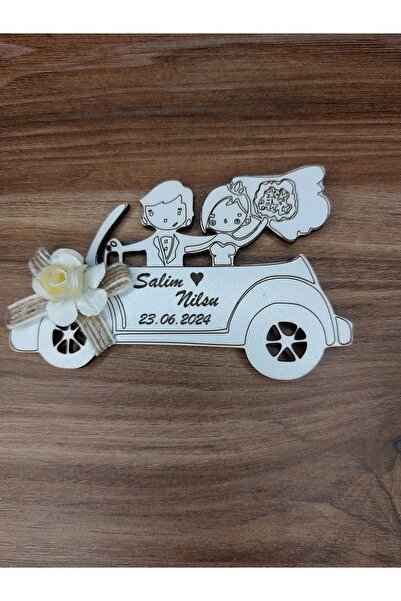 LavanTasarım 25 Adet Nişan Nikah Hatıra Gelin Arabası Magnet