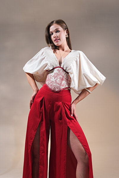 CHAROS Hikaye Baskılı Bel Korse