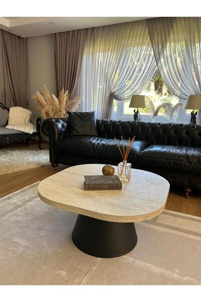 desping MASS Modern Mantar Orta Sehpa 85 x 85 Tabla Alüminyum Konik ayak Stat...