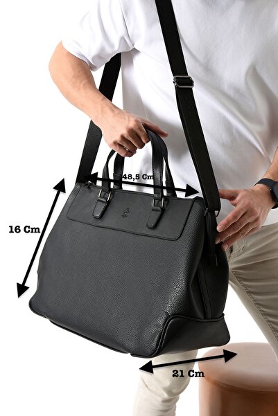 Westpolo Vegan Deri Unisex Seyahat Çantası - Siyah