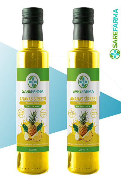 sarefarma Bromelain Ananas Sirkesi Detox Mix 250 Ml ( 2 Adet ) Doğal Fermanta...