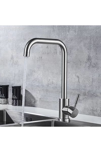 K Korman Baterie Bucatarie K Korman, Inox SUS304 cu Pipa Rotativa, Satinat, CF002