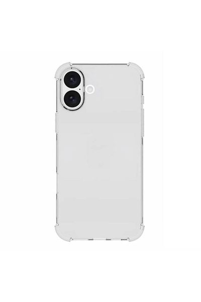 SKYDDAR INNOVATION Case for iPhone 16 slim silicone, anti-shock, Shock [camera protection] with sticker - Transparent