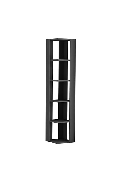 Mourah Home Nati 6-Tier Corner Bookcase – Modern Floor Cabinet Storage Book Shelf for Living Room