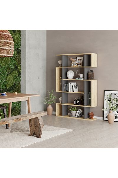 Mourah Home Mito 6-Tier Bookcase – Floor Cabinet & Display Book Shelf for Living Room/Bedroom