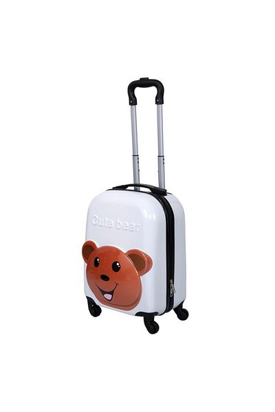 ABYZ Children's Trolley, dimensions 44x22x31cm, with Teddy Bear, color White