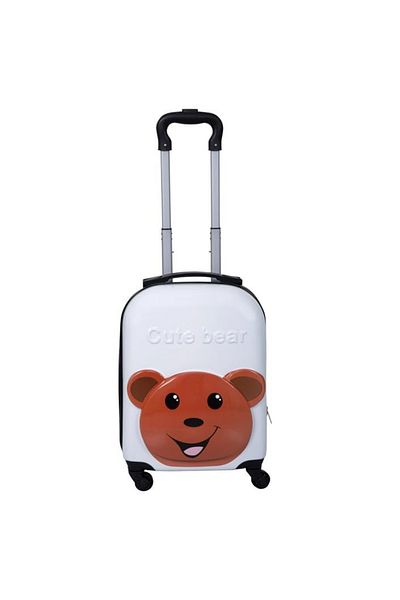 ABYZ Children's Trolley, dimensions 44x22x31cm, with Teddy Bear, color White