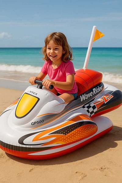 Intex Inflatable Marine Boat Jet Ski for Children Look – 117X77 cm |   Max 40 kg |   Sea and Pool Toy