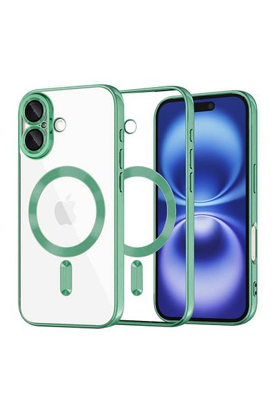 SKYDDAR INNOVATION Case for IPhone 16, Luxury Shield Magsafe, Shockproof Protection, Light Green, sticker set