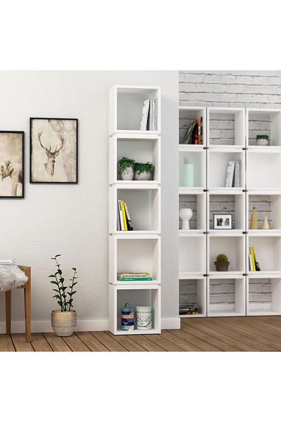 Mourah Home Multi 6-Tier Bookcase – Modern Floor Cabinet Display Book Shelf for Living Room Bedroom