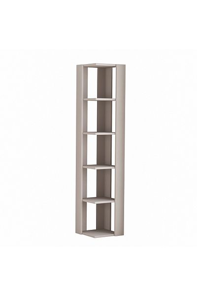 Mourah Home Nati 6-Tier Corner Bookcase – Modern Floor Cabinet Storage Book Shelf for Living Room