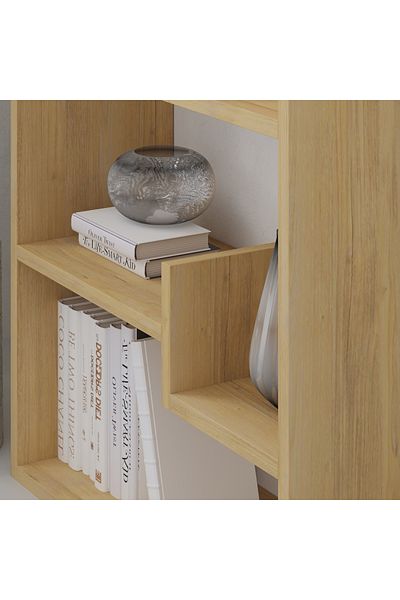 Mourah Home Oppa 4-Tier Bookcase – Modern Floor Cabinet & Display Book Shelf for Living Room/Bedroom