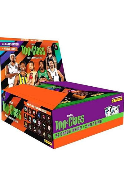 Panini Top Class 2025 Pure Euroleague Basketball Cards Booster Display (24 Packs) Box Kutu