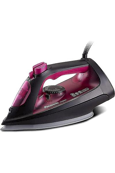 PANASONIC Steam Iron 2300W with Ceramic Soleplate, Power Shot and Anti-Calcium Technology, Pink, Model NI-U400