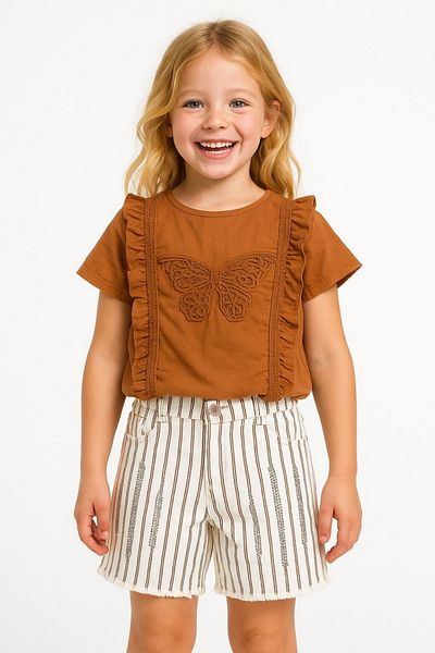 HAUSEkids 5-14 Years Line Cool Magic Girl Σορτς-Mocca