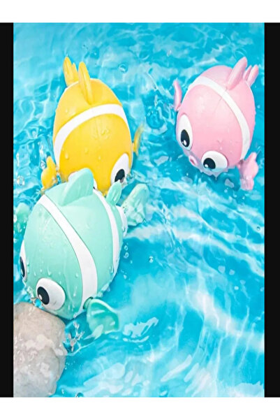 Ax Axentia 1 Adet Bebeklerin Banyo Arkadaşı Suda Yüzen Oyuncak Kurmalı Balık Deniz Canlıları