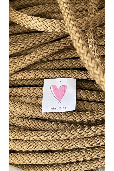 Makromİps Macrome Rope (10 m) Sewable Tres Polyester Woven Rope Cable Raceway Knitting Hobby Multipurpose Rope