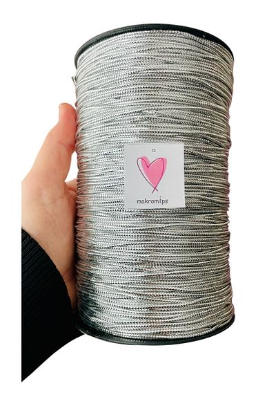 Makromİps Monofil String (500 m) Decorative Silvery Decoration Keyring Macrome Wedding Favor Gift Package String