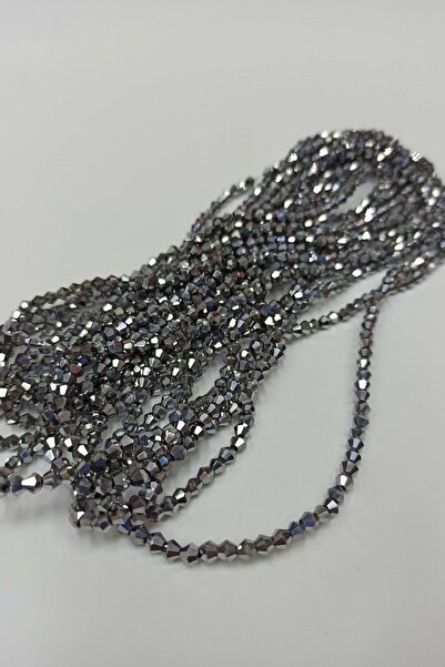 Limelia Piramidă de mărgele de cristal argintiu 4 mm