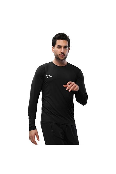 raru Μακρυμάνικο T-shirt Laus Μαύρο