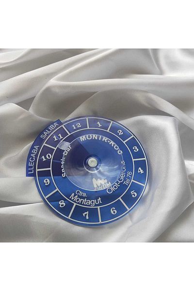 CEBECİOTO Round Blue Decor Parking Clock Label Auto Accessory