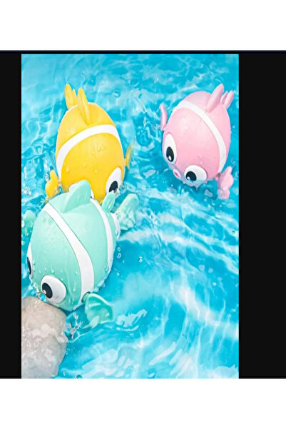 Ax Axentia 1 Adet Bebeklerin Banyo Arkadaşı Suda Yüzen Oyuncak Kurmalı Balık Deniz Canlıları