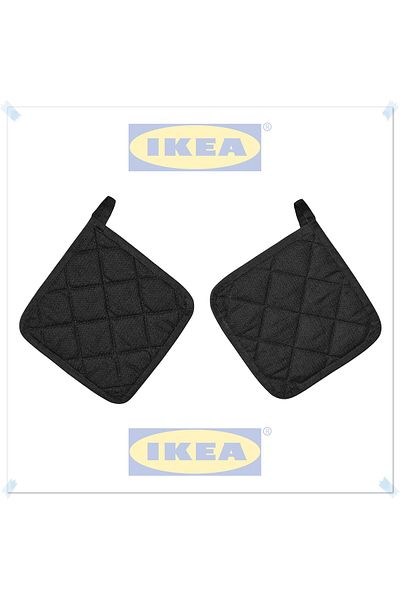 IKEA Rınnıg Gray Handle, Hot Detection Handle, Hot Pot Handle, 21X21 Cm, Set of 2
