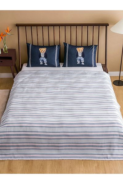 LC Waikiki Lcw Home Bear Teddy Printed 100% Cotton Double Pique Set