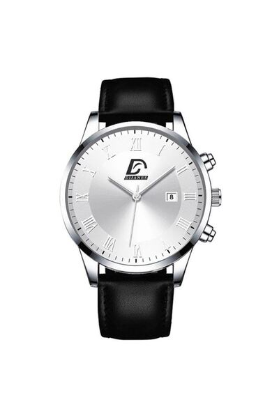 REDz Accessories Ρολόι πολυτελείας, Χρονογράφος, Ανδρικό, Δερμάτινο εφέ, Μαύρ...