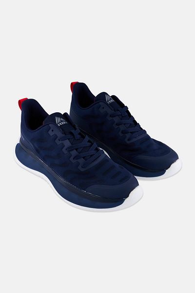RBX Men Brand Logo Lace Up Running Sports Shoes, Navy