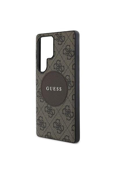 Guess Case For Samsung Galaxy S25 Ultra, Circle Classic Logo Magsafe, , Brown