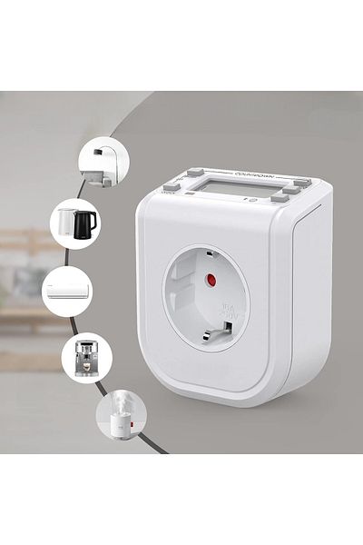 Ucuz Geldi 3 Digital Timed Sockets |   Cata Time Clock Socket with Weekly Schedule |   Aquarium Compatible |   16A
