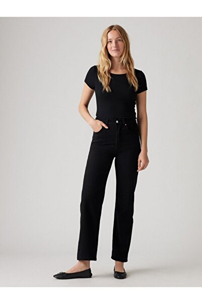Levi's Ribcage Straight Ankle Kadın Jean Pantolon - Black Sprout