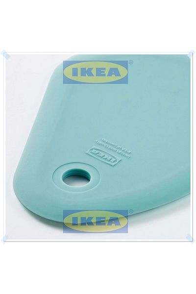 IKEA Lattbakad Light Blue Silicone Bowl Scrubber, Dough Bowl Scraper, Silicone Spatula, 14X10 cm