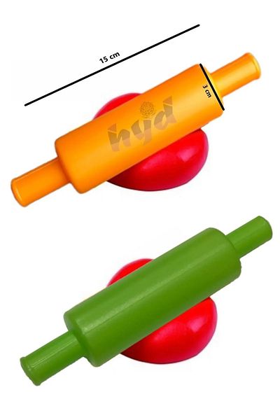 Bundeba Play Dough Mold Roller Rolling Pin Set of 2 15x3 Cm