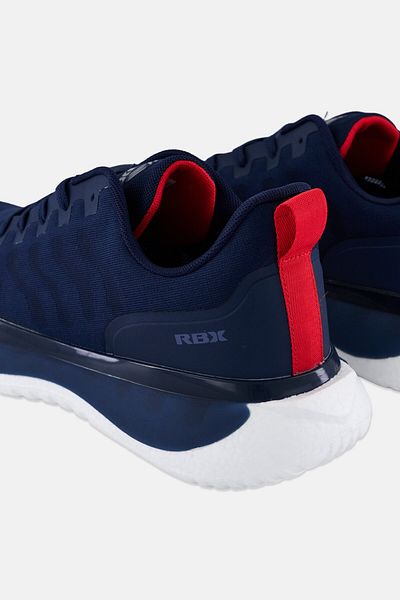 RBX Men Brand Logo Lace Up Running Sports Shoes, Navy