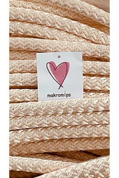Makromİps Macrome Rope (10 m) Sewable Tres Polyester Woven Rope Cable Raceway Knitting Hobby Multipurpose Rope
